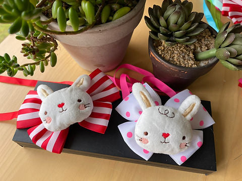 "Plush Bunny" Bows (For Larger Dogs)