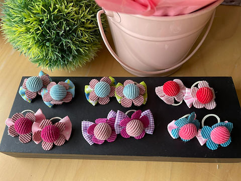 'Classic Button (C)' Topknot Bows