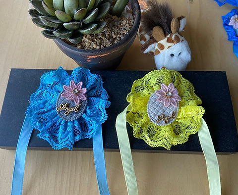 "Angel" lace Bows